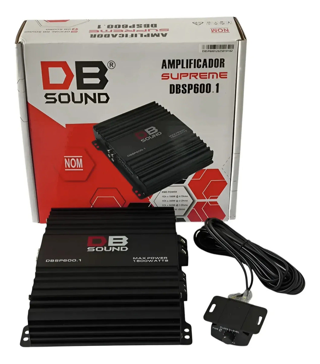 Amplificador Db Sound 1 Canal Clase Ab 1500w Max Dbsp600.1