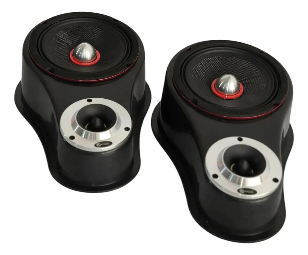 Set De Medios Kmxp 6520 Krack 6.5 + Aumentos Con Bala Negro