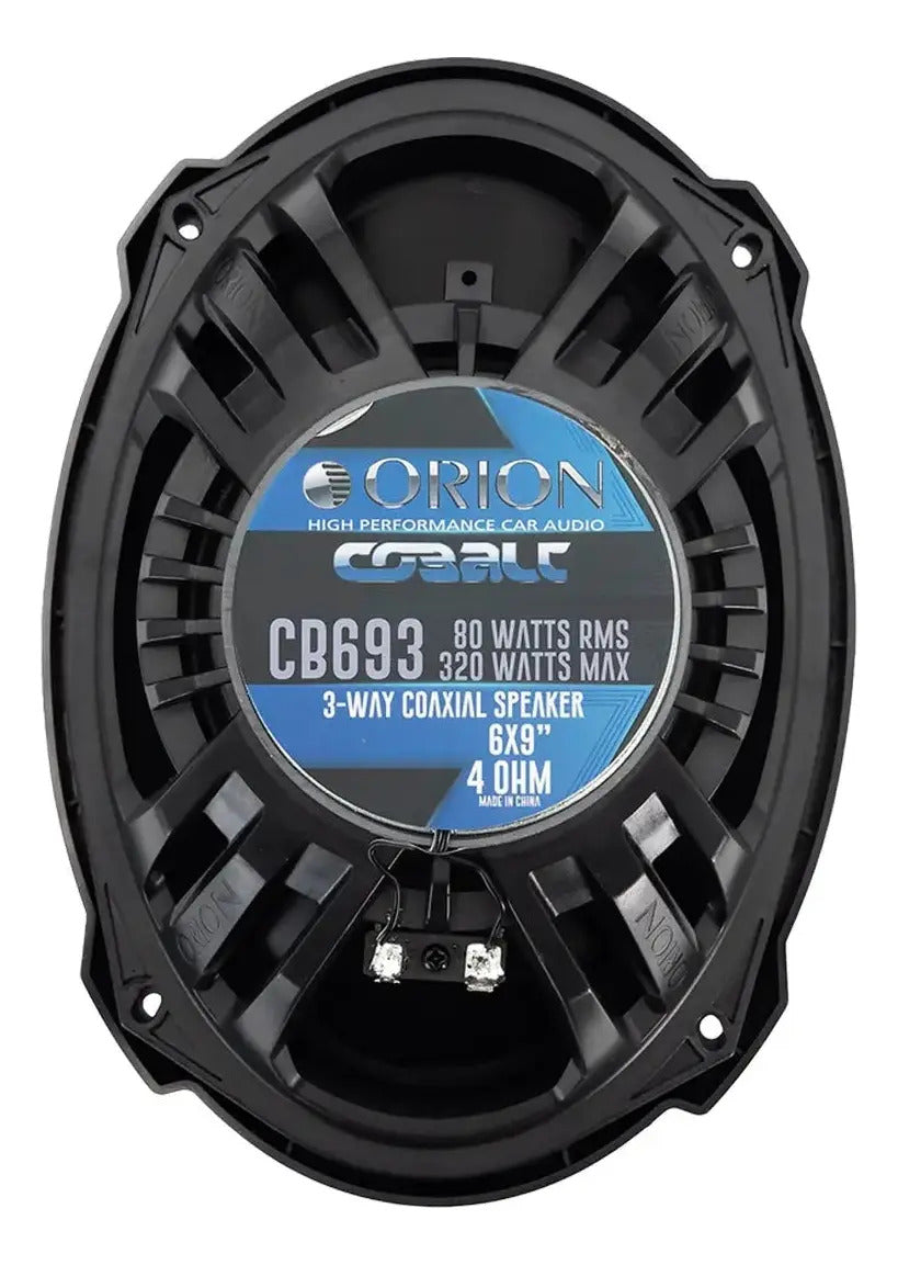 Orion Bocinas 6x9 3 Vias Coaxiales 320w /80rms Cobalt Cb693 Color Negro