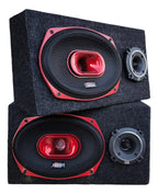 Par Cajon Individual D Madera Bocina 6x9 Tipo Pick Up C/bala